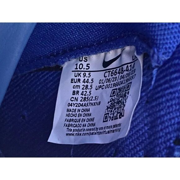 Nike Alpha Menace Elite 3 Flyknit Football Cleats Royal Blue CT6648-414 Men 10.5 - Picture 12 of 12